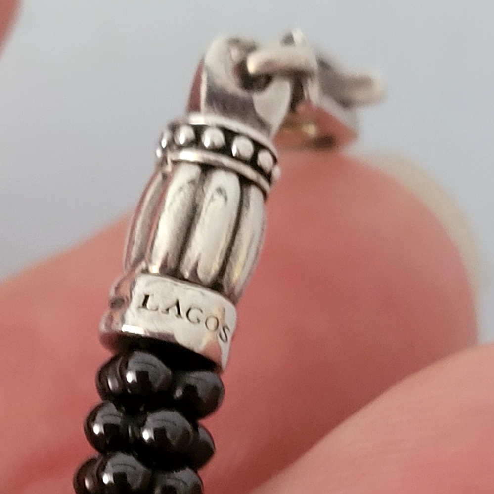 LAGOS .925 18K Black Ceramic Caviar Bracelet. Read description, please! - Picture 6 of 10